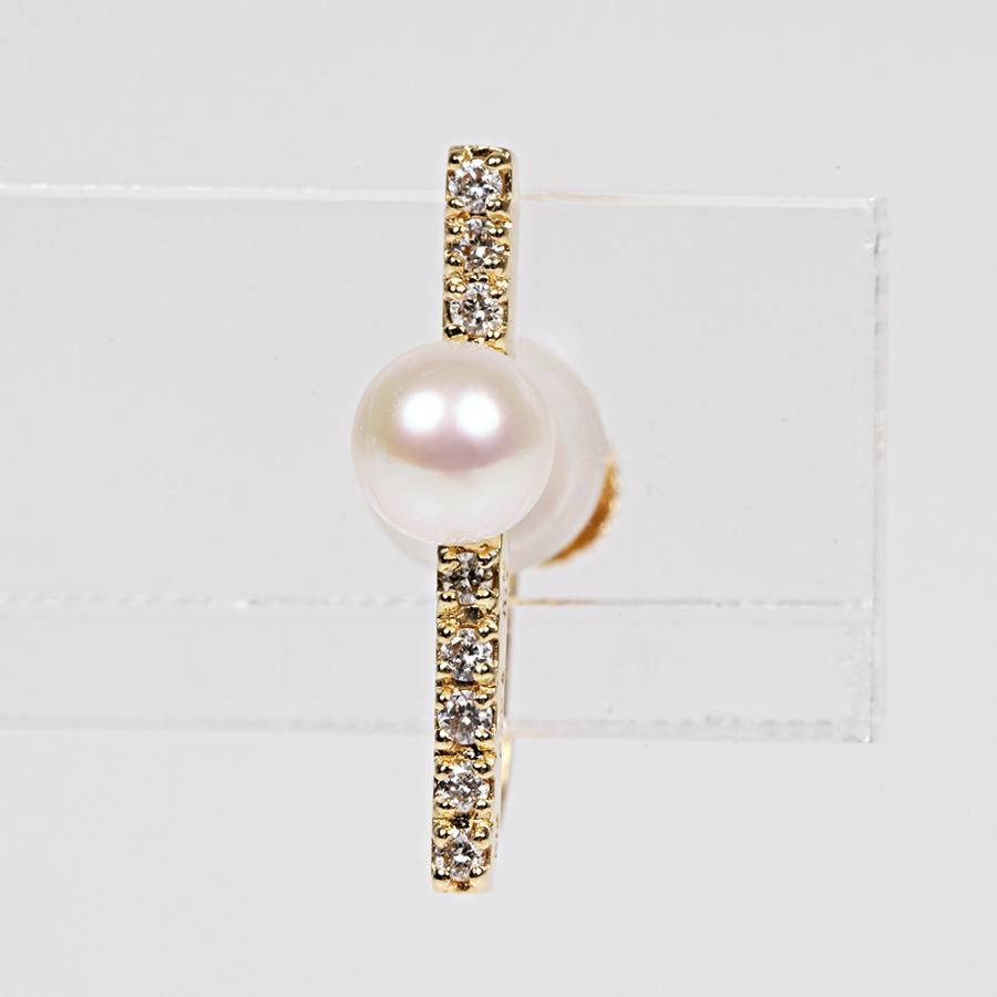[ムーンレーベル 公式] パール イヤリング Classy パール イヤリング  K18 レディース 18金 DES0502CLASSY0000Eの画像