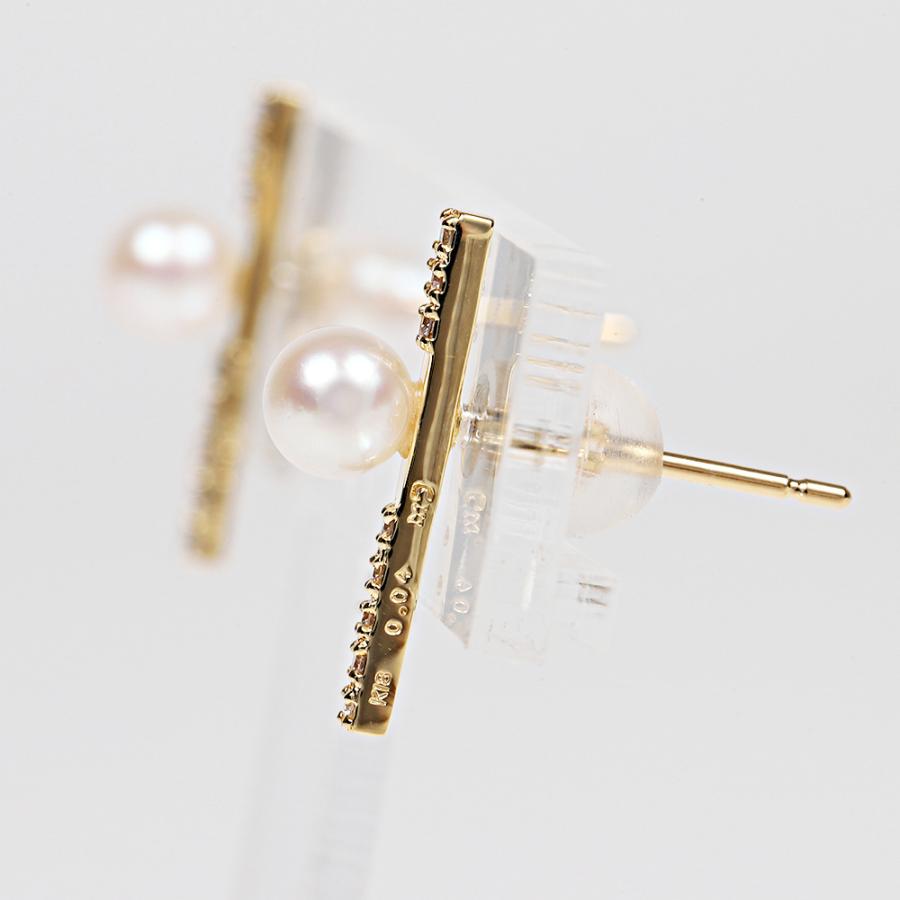 [ムーンレーベル 公式] パール ダイヤモンド ピアス　Classy パール ピアス K18 レディース 18金 DES0502CLASSY0000P_3