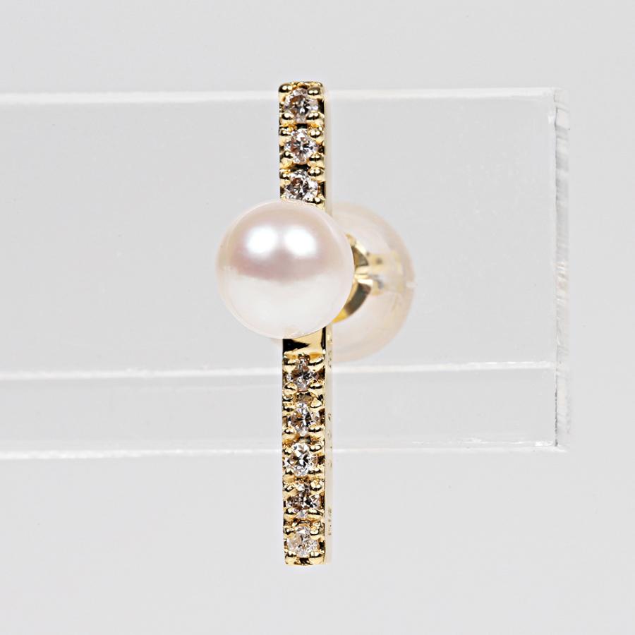 k18 パール　ピアス　未使用 K18淡水ペタルパールピアス