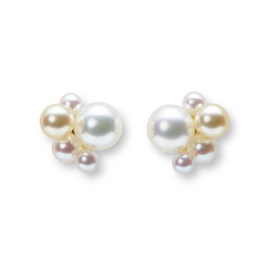 [ムーンレーベル 公式] パール ピアス Foamy パール ピアス K18 レディース 18金 DES0502FOAM-100000の画像