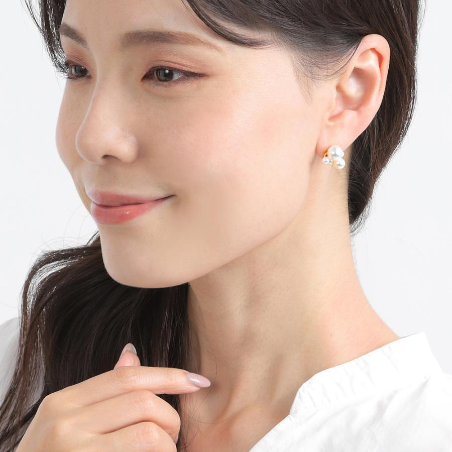 [ムーンレーベル 公式] パール ピアス Foamy パール ピアス K18 レディース 18金 DES0502FOAM-100000の画像