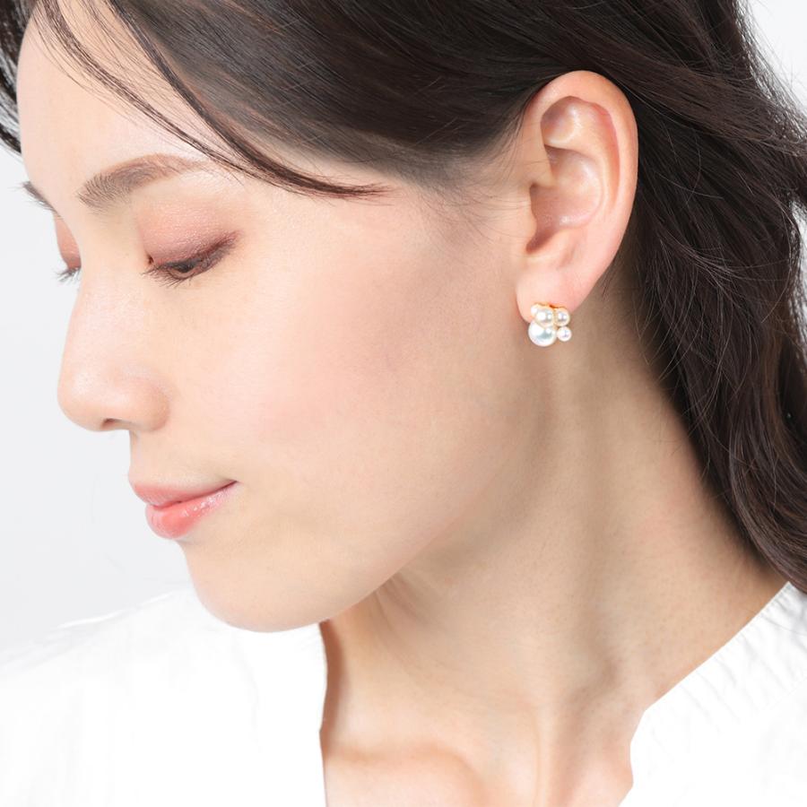 [ムーンレーベル 公式] パール ピアス Foamy パール ピアス K18 レディース 18金 DES0502FOAM-100000の画像