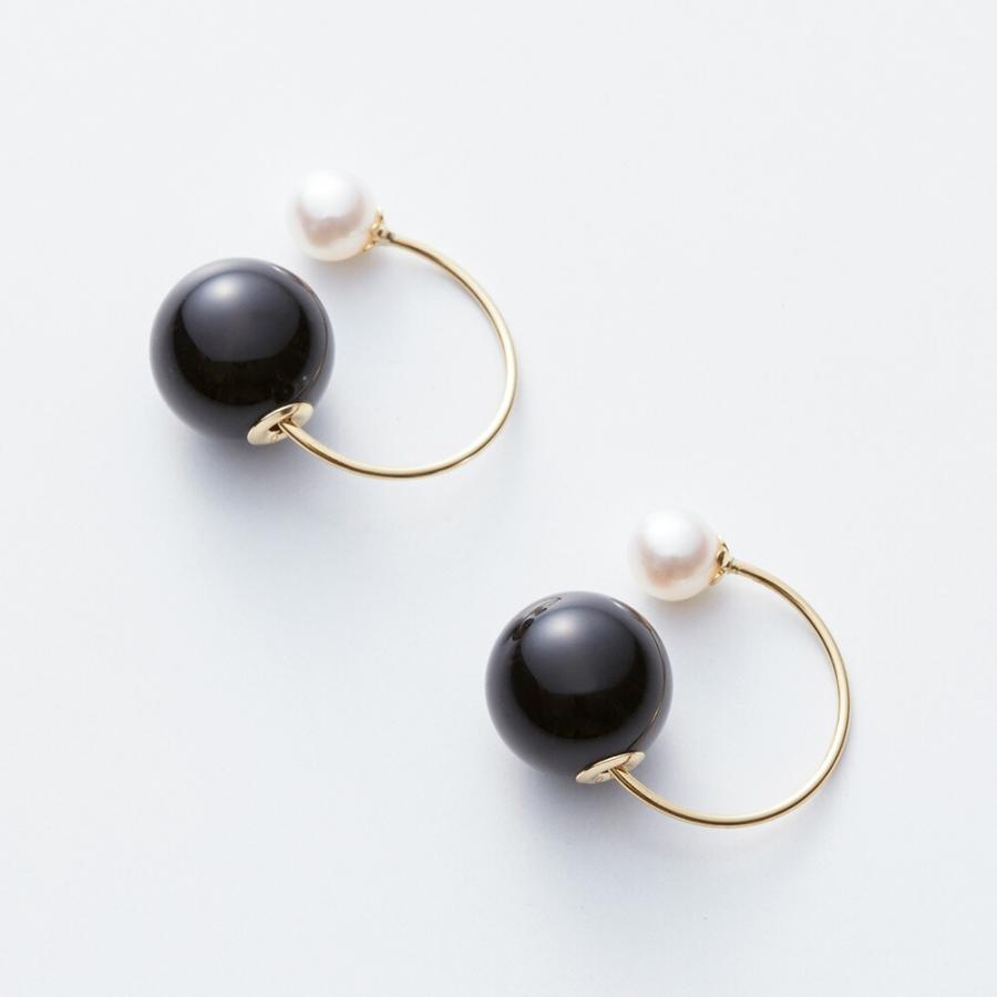 Gemini [ムーンレーベル 公式] パール ピアス フープ パール ピアス