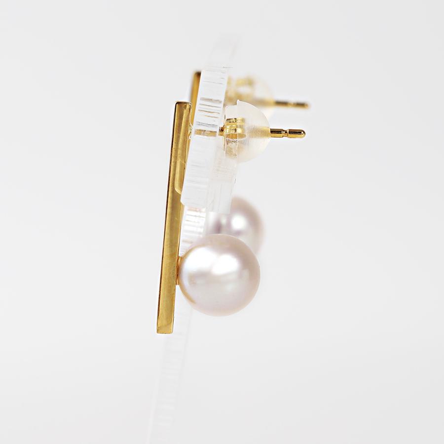 [ムーンレーベル 公式] パール ピアス Sophia パールピアス K18 レディース 18金 DES0502SOPHIA000PI ムーンレーベル Moon Labelの画像