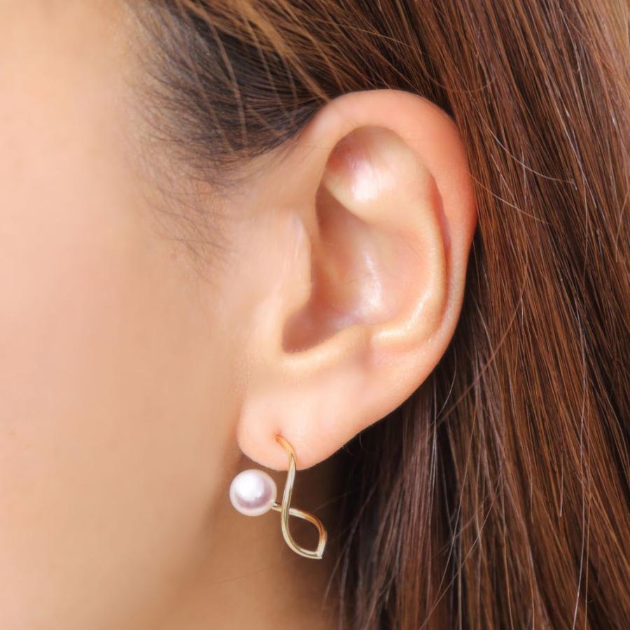 [ムーンレーベル 公式] パール ピアス Spiral パール ピアス K18 レディース 18金 DES0502SPIRAL00000の画像