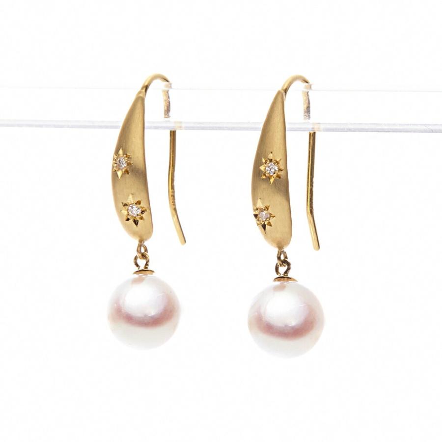 [ムーンレーベル 公式] パール ピアス Starry パール ピアス K18 レディース 18金 DES0502STARRY00000の画像