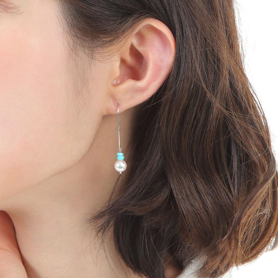 [ムーンレーベル 公式] ターコイズ ピアス Marvelous ピアス K18WG レディース 18金 DES0504MVL00000000