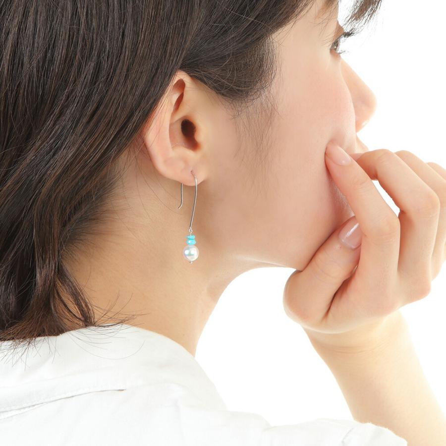 [ムーンレーベル 公式] ターコイズ ピアス Marvelous ピアス K18WG レディース 18金 DES0504MVL00000000
