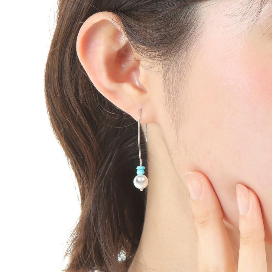 [ムーンレーベル 公式] ターコイズ ピアス Marvelous ピアス K18WG レディース 18金 DES0504MVL00000000
