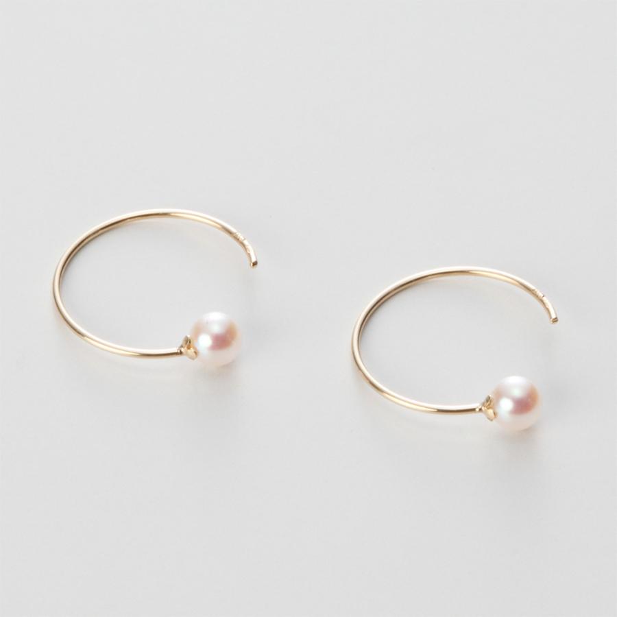 STORIES [ムーンレーベル 公式] フープ ベビーパール ピアス サークルM