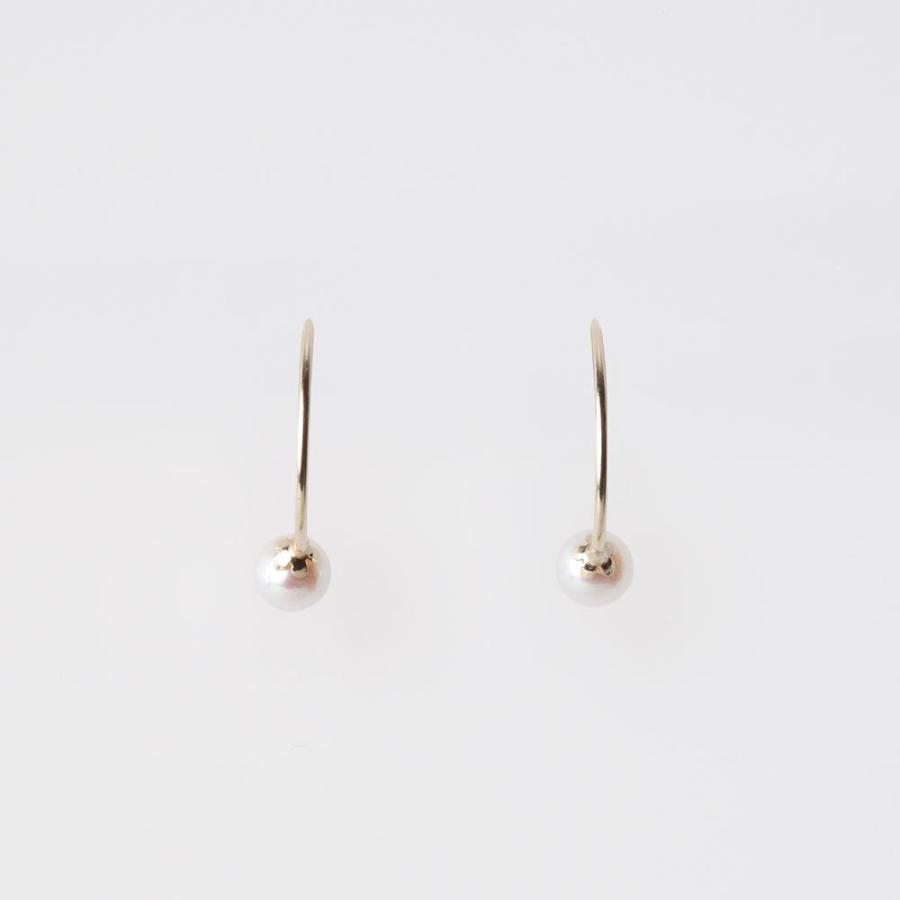 STORIES [ムーンレーベル 公式] フープ ベビーパール ピアス サークルS