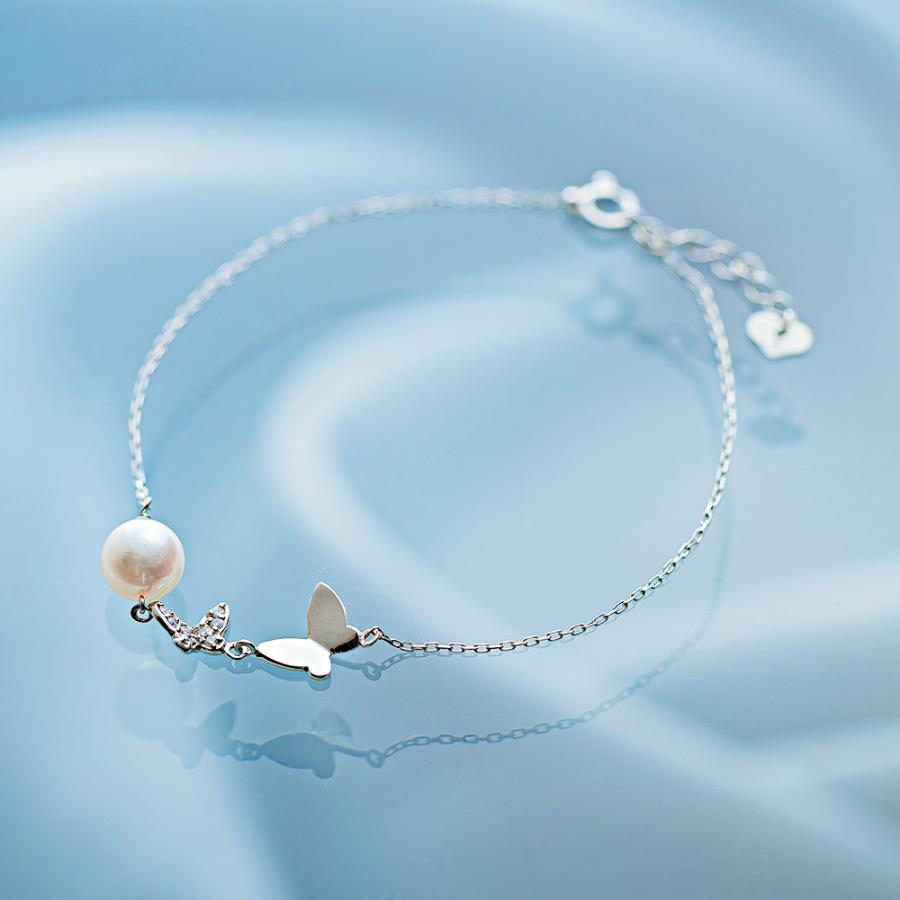 ムーンレーベル 公式] ダイヤモンド ブレスレット Euphoriaパール