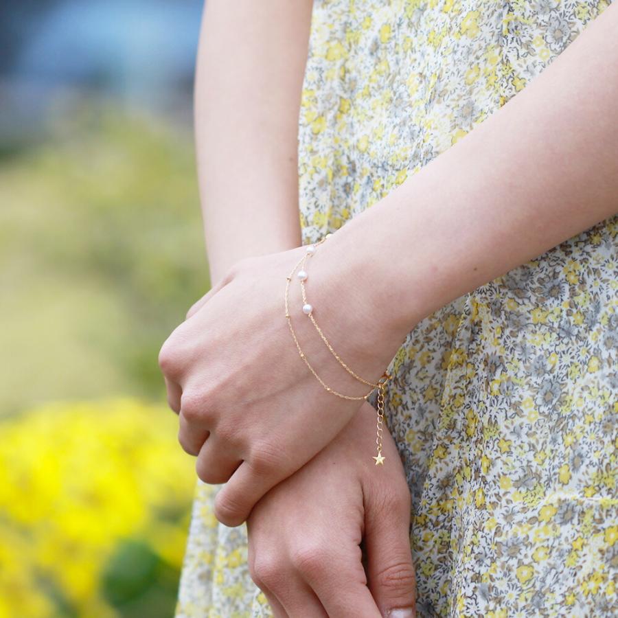 K18 2連パールブレスレット MIKIMOTO ミキモト K18 パール ブレスレット 2連 真珠 ゴールド