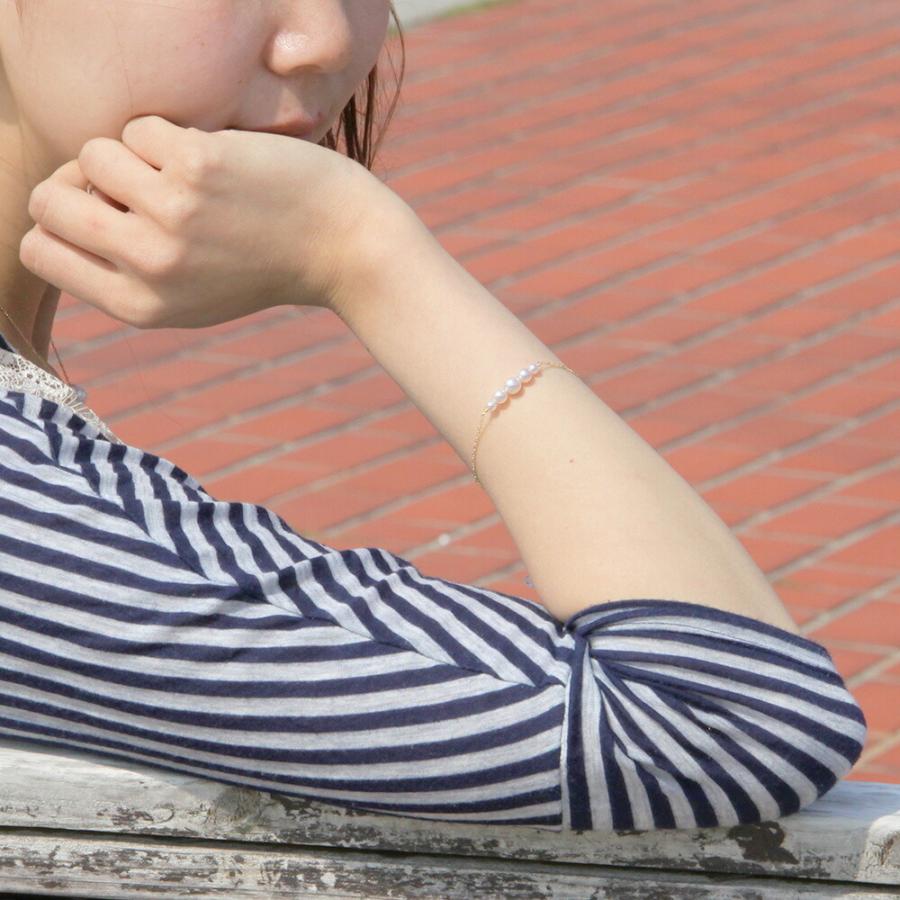 [ムーンレーベル 公式] パール ブレスレット Croissant ブレスレット K18YG レディース 18金 DES0702CROI-100000の画像