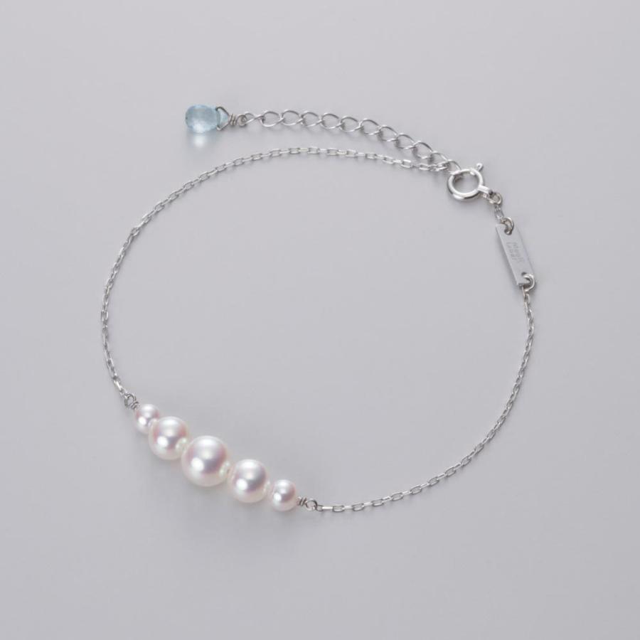 [ムーンレーベル 公式] パール ブレスレット Croissant ブレスレット K18WG レディース 18金 DES0704CROI-100000の画像