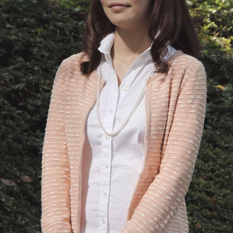 [ムーンレーベル 公式] ロング パール ネックレス レディース あこや真珠  6.0mm アコヤ真珠 80cm セミロング パールネックレス FIN0102CA0060R33WGの画像