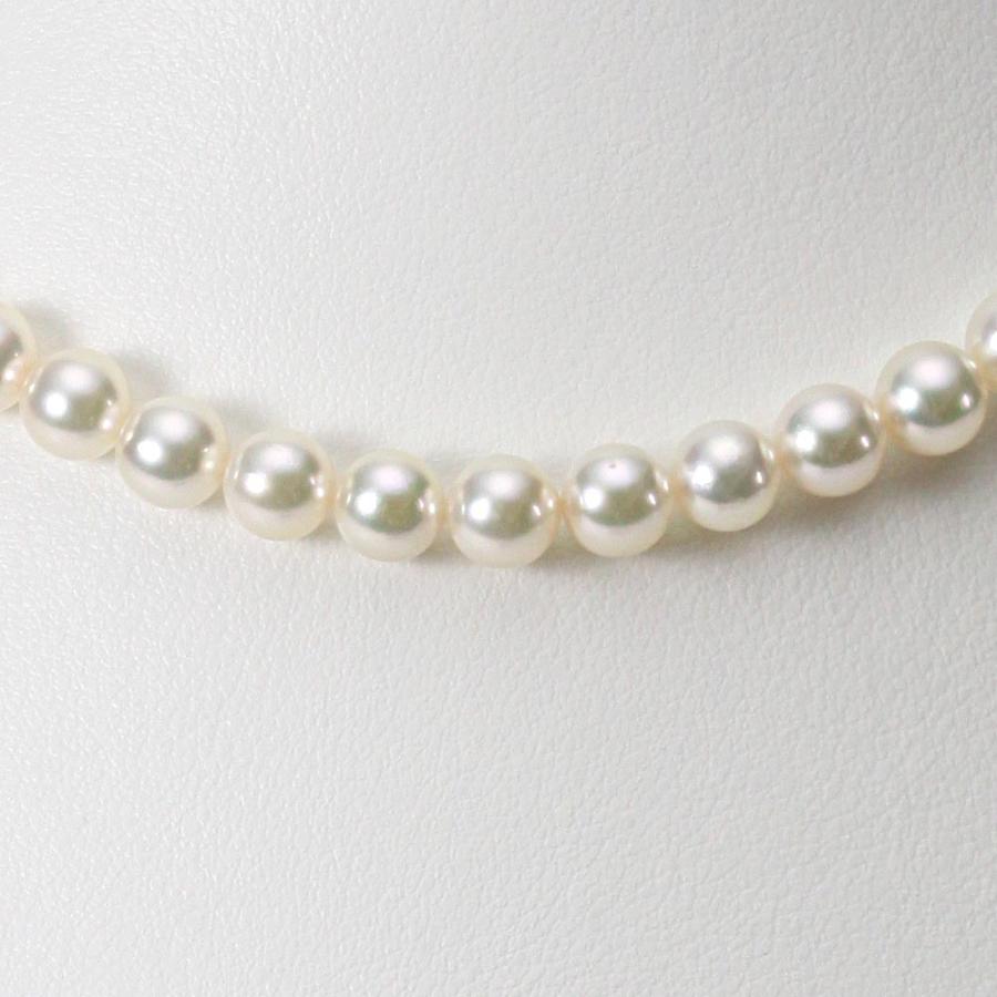 [ムーンレーベル 公式] ロング パール ネックレス レディース あこや真珠 6.5mm アコヤ真珠 60cm セミロング パールネックレス FIN0102CA65R33CW60の画像