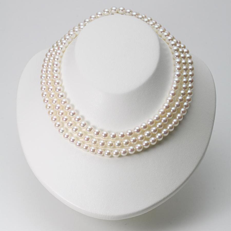 ムーンレーベル 公式] ロング パール ネックレス 2連 3連 あこや真珠