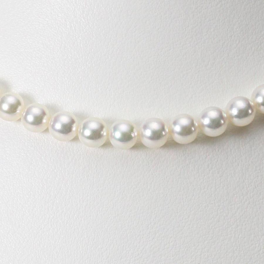 [ムーンレーベル 公式] パール ネックレス レディース 6.5-7.0mm アコヤ 真珠 ネックレス ＆ K14WG イヤリング/ピアス 2点セット FIN6570R33WPG00000の画像