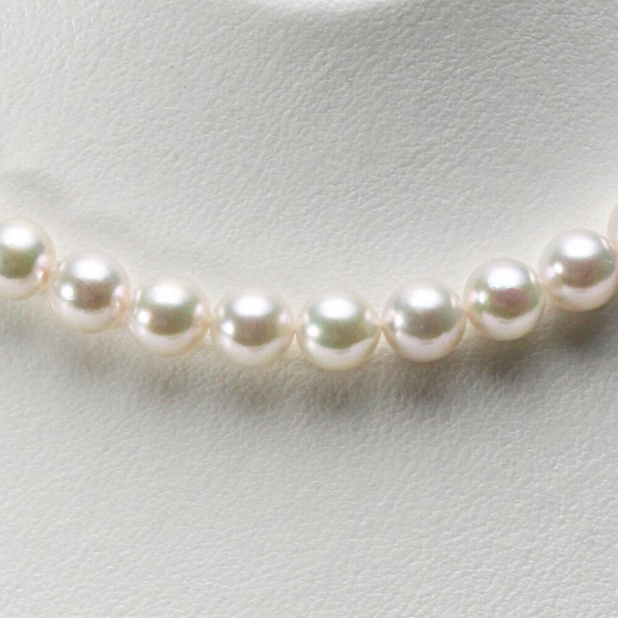 [ムーンレーベル 公式] パール ネックレス レディース 7.5-8.0mm アコヤ 真珠 ネックレス ＆ K14WG イヤリング/ピアス 2点セット FIN7580O53CW000000の画像