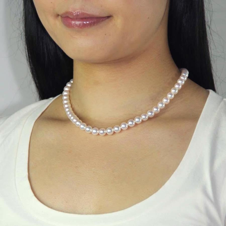 [ムーンレーベル 公式] パール ネックレス レディース 7.5-8.0mm アコヤ 真珠 ネックレス ＆ K14WG イヤリング/ピアス 2点セット FIN7580R32NW000000_3