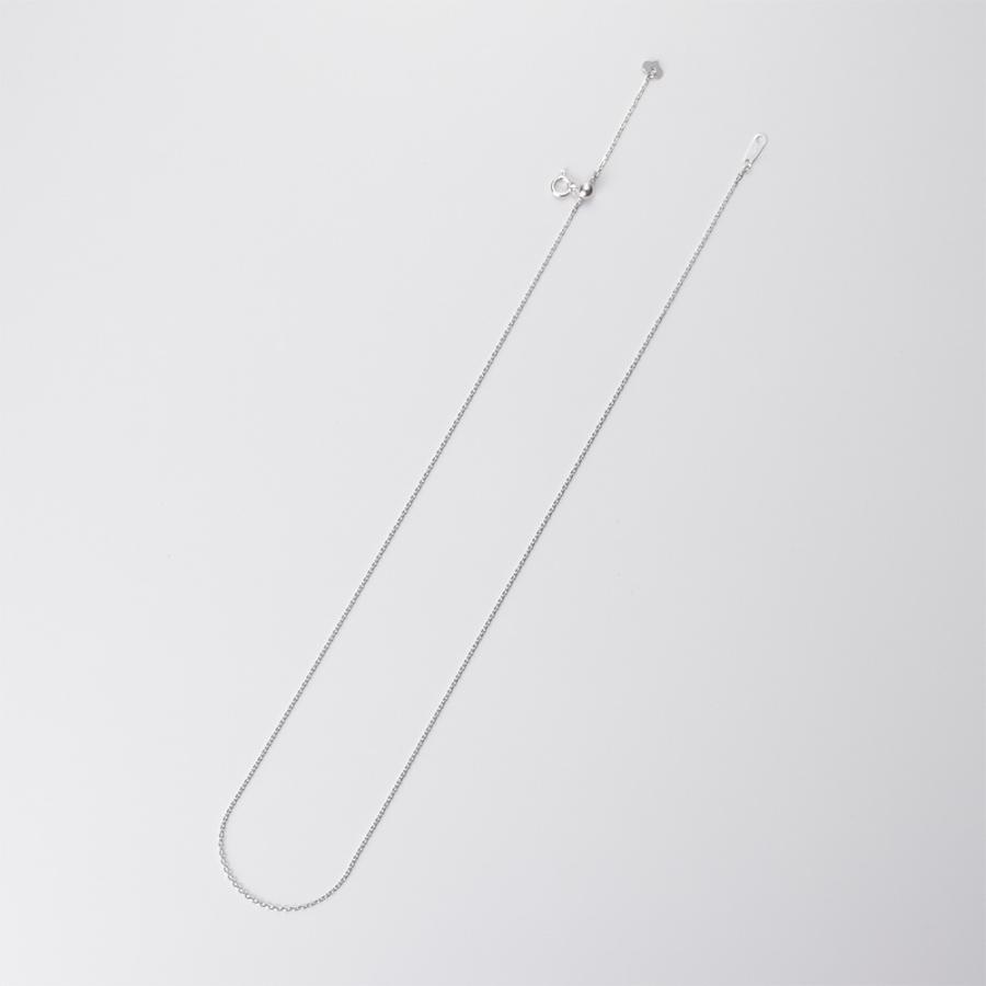 [ムーンレーベル 公式] K18WG アズキチェーン　0.34mm 45cm スライド式 ネックレス レディース FINCHN-000000A02W0の画像