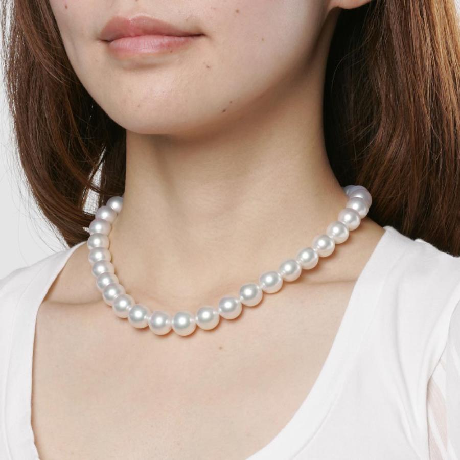 ☆南洋真珠 シルバー ドロップ型パールネックレス 専用ケース付き