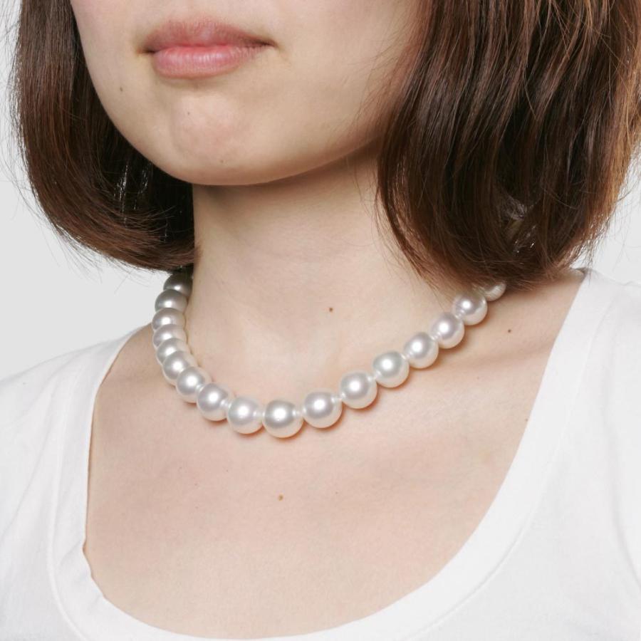 ムーンレーベル 公式] パール ネックレス 南洋真珠 11-13mm 白蝶 真珠