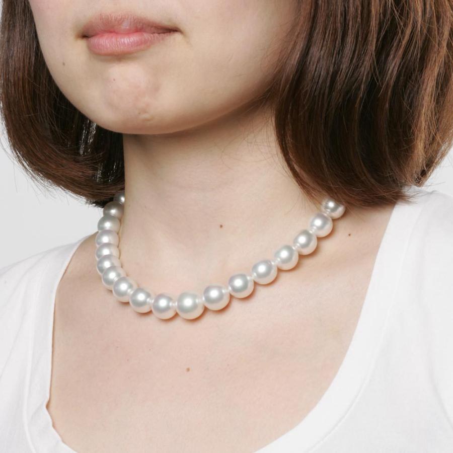 ムーンレーベル 公式] パール ネックレス 南洋真珠 11-13mm 白蝶 真珠 