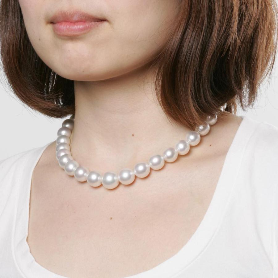 8.5～12.1 ミリ  南洋白蝶真珠 ネックレス 真珠 パール ネックレス 一粒 南洋白蝶真珠 12mm ナチュラルゴールド