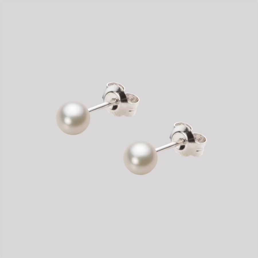 [ムーンレーベル 公式] ベビーパール ピアス レディース あこや真珠 4.5mm アコヤ 真珠 ピアス K14WG ホワイトゴールド HA00045R12CG0PA02W
