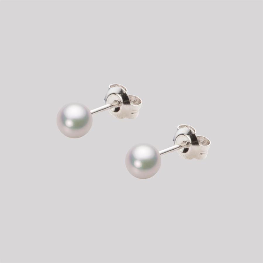 ムーンレーベル 公式] ベビーパール ピアス レディース あこや真珠 4.5