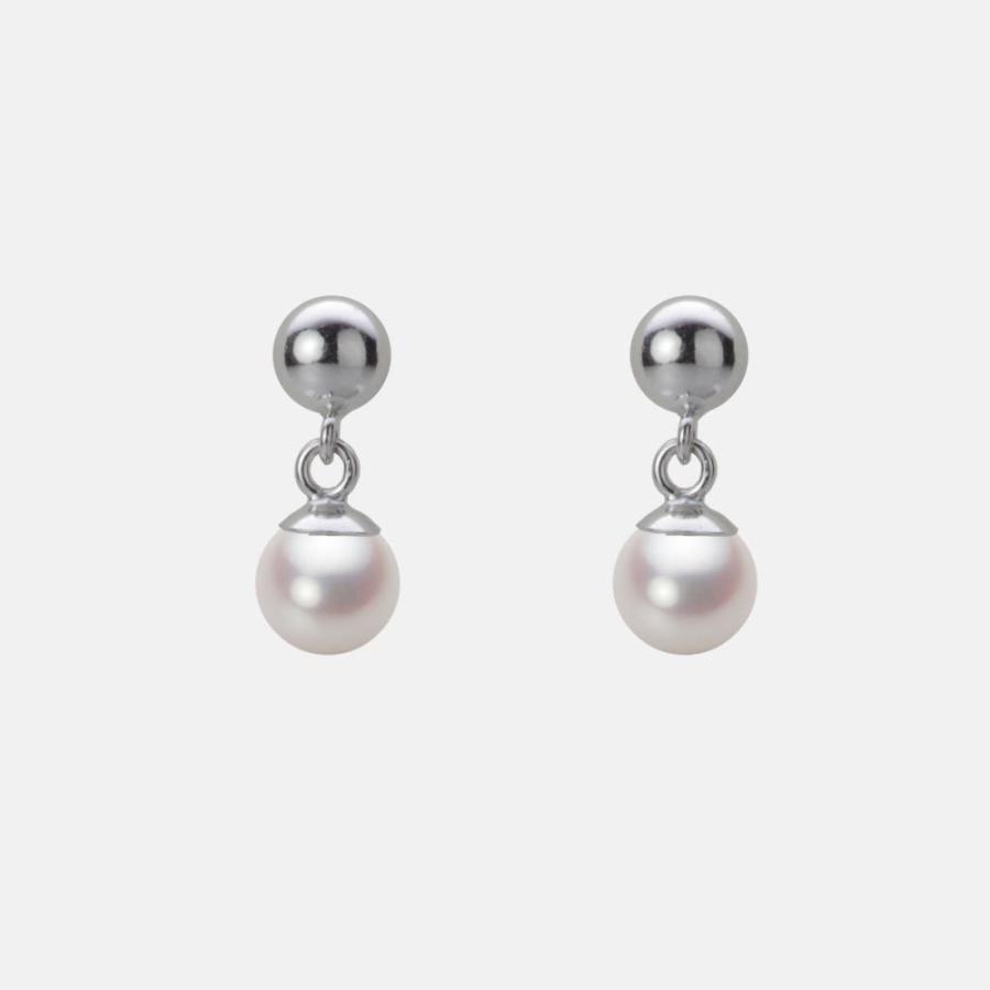 [ムーンレーベル 公式] ベビーパール ピアス レディース ぶら下がり あこや真珠 5.0mm アコヤ 真珠 ピアス Pt900 プラチナ  HA00050R13WPNPA11P