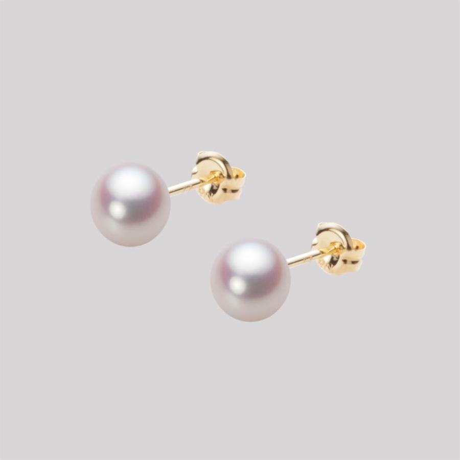 ムーンレーベル 公式] パール ピアス レディース あこや真珠 6.0mm 