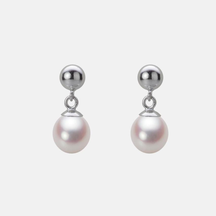 [ムーンレーベル 公式] パール ピアス レディース ぶら下がり あこや真珠 6.0mm アコヤ 真珠 ピアス Pt900 プラチナ HA00060D13WPNPA11P