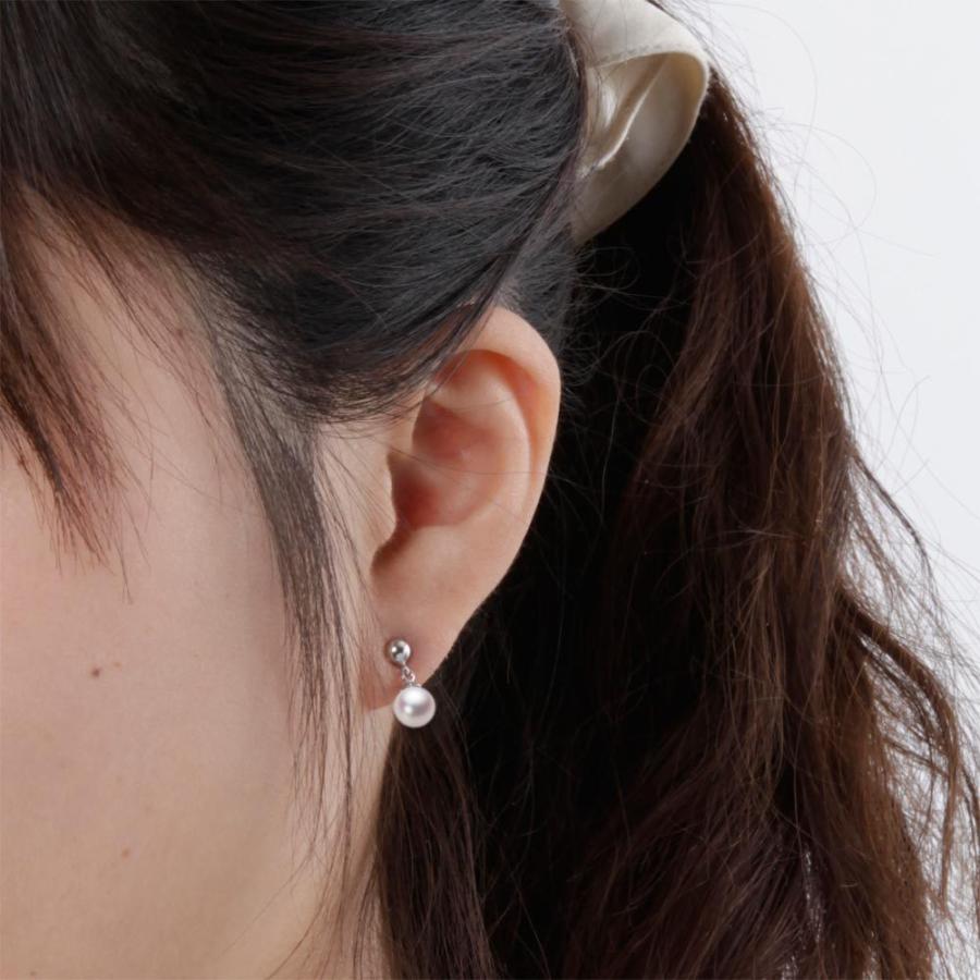 ムーンレーベル 公式] パール ピアス レディース ぶら下がり あこや