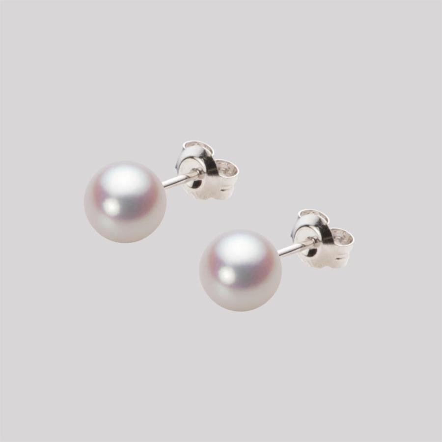 [ムーンレーベル 公式] パール ピアス レディース あこや真珠 6.5mm アコヤ 真珠 ピアス Pt900 プラチナ  HA00065R12WPNPA04P