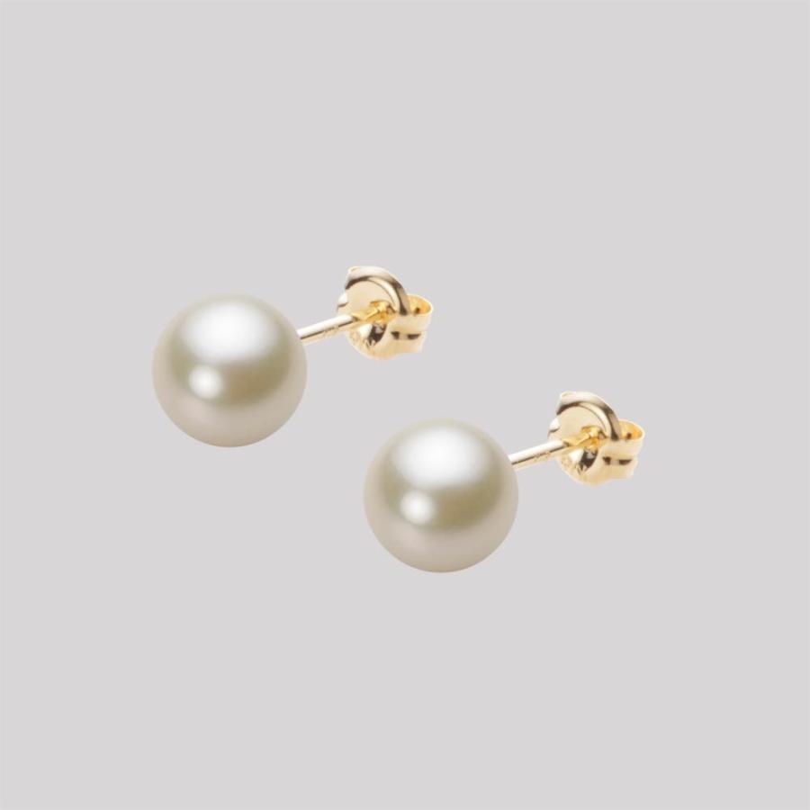 [ムーンレーベル 公式] パール ピアス レディース あこや真珠 6.5mm アコヤ 真珠 ピアス K18 イエローゴールド 18金 HA00065R13CG0PA03Y