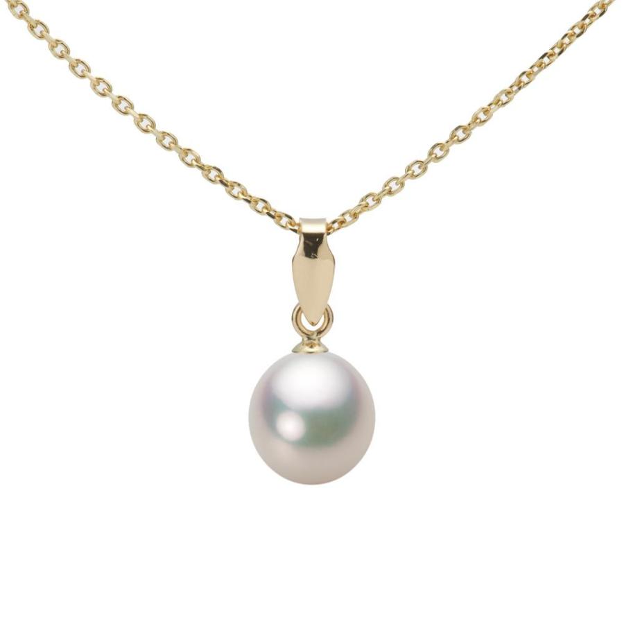 [ムーンレーベル 公式] 一粒 パールネックレス レディース 7.0mm アコヤ 真珠 ペンダント K18 イエローゴールド HA00070D11CW0U5Y00