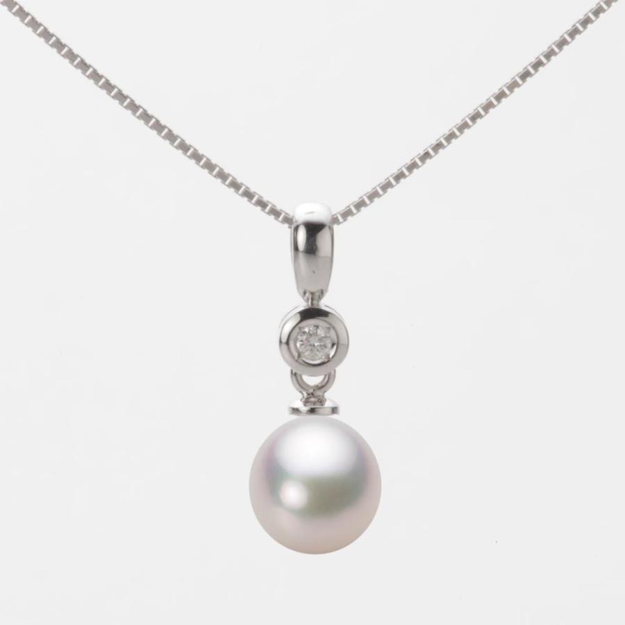 [ムーンレーベル 公式] パール ペンダント レディース 7.0mm アコヤ 真珠 ペンダント トップ K18WG ホワイトゴールド HA00070D12WPG725W0-T