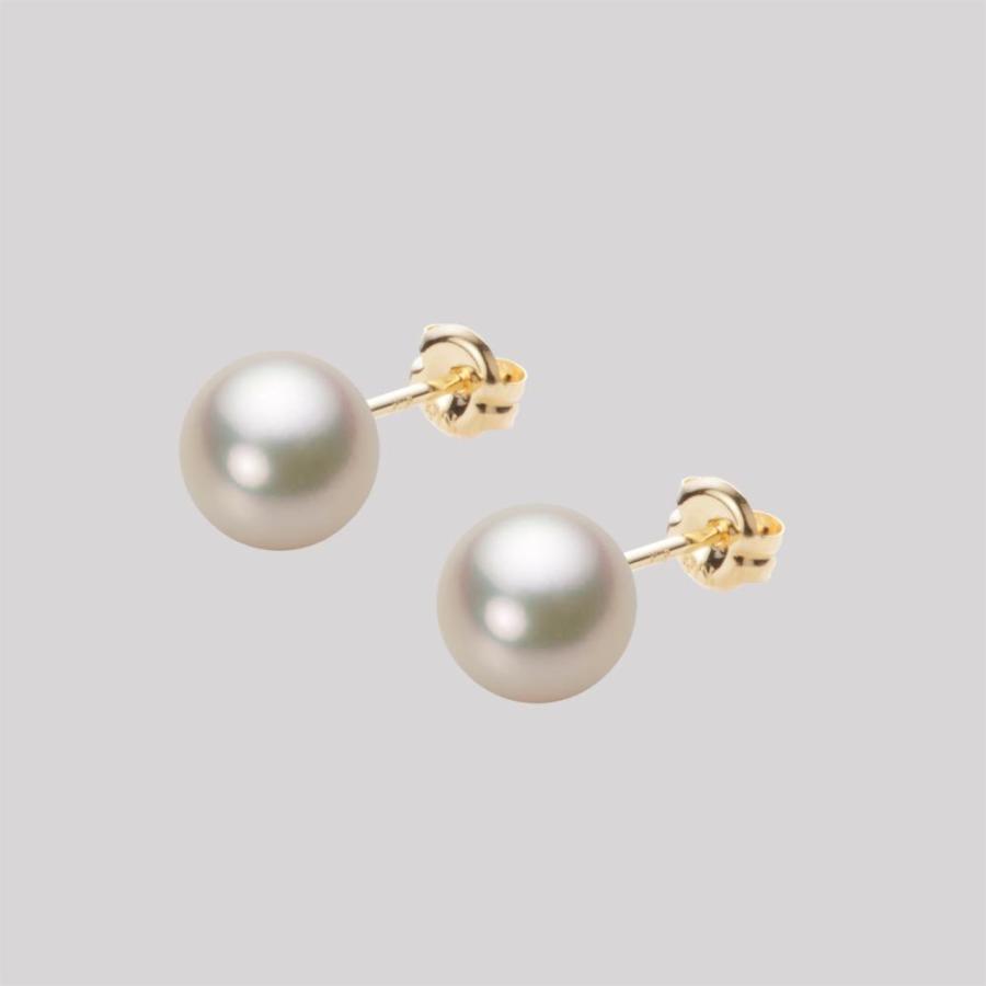 [ムーンレーベル 公式] パール ピアス レディース あこや真珠 7.0mm アコヤ 真珠 ピアス K18 イエローゴールド 18金  HA00070R12CG0PA03Y