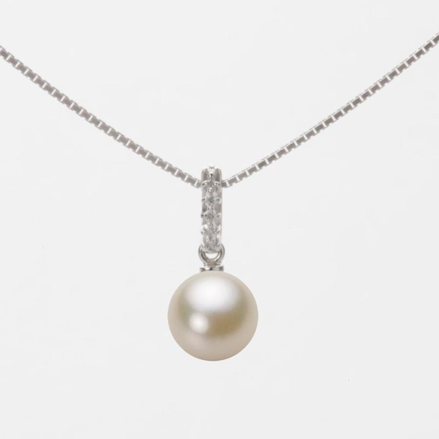 [ムーンレーベル 公式] パール ペンダント レディース 7.0mm アコヤ 真珠 ペンダント トップ K18WG ホワイトゴールド HA00070R13CG01495W-T