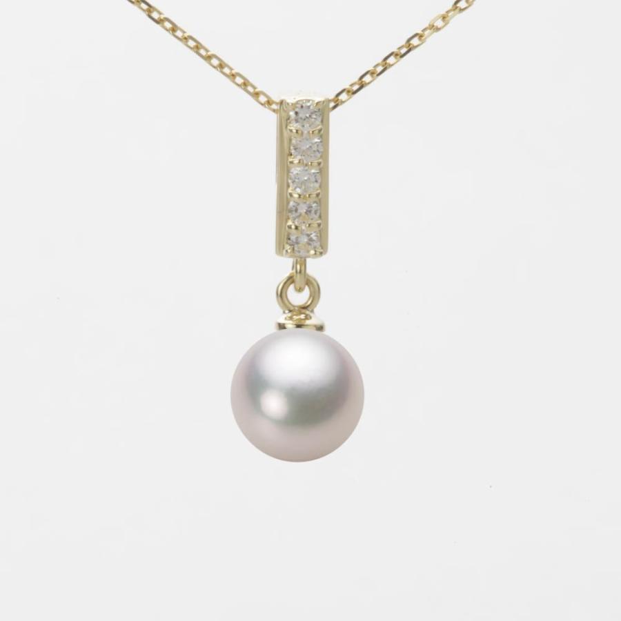 [ムーンレーベル 公式] パール ペンダント レディース 7.0mm アコヤ 真珠 ペンダント トップ K18 イエローゴールド HA00070R13WPG314Y0-T