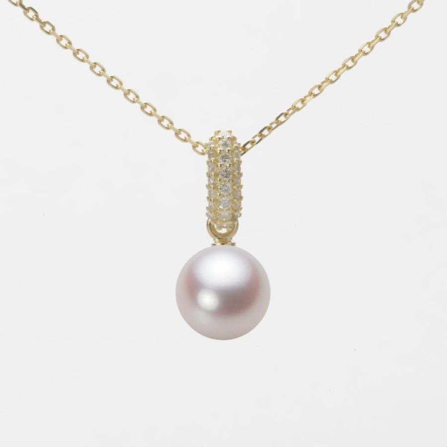 【新品】１８Ｋ　豪華なパールペンダントトップ　ダイヤ付き ムーンレーベル 公式] パール ペンダント レディース 7.0mm アコヤ