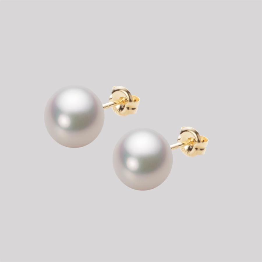 [ムーンレーベル 公式] パール ピアス レディース あこや真珠 7.5mm アコヤ 真珠 ピアス K18 イエローゴールド 18金 HA00075B13WPGPA03Y