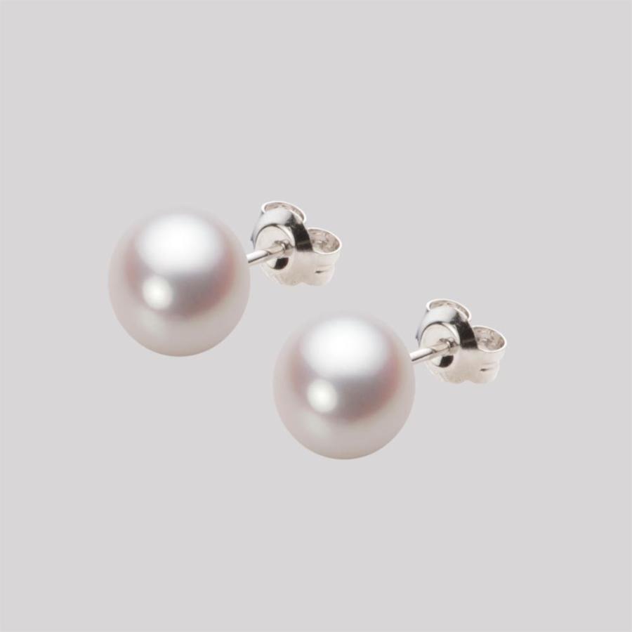 [ムーンレーベル 公式] パール ピアス レディース あこや真珠 7.5mm アコヤ 真珠 ピアス Pt900 プラチナ HA00075B13WPNPA04P