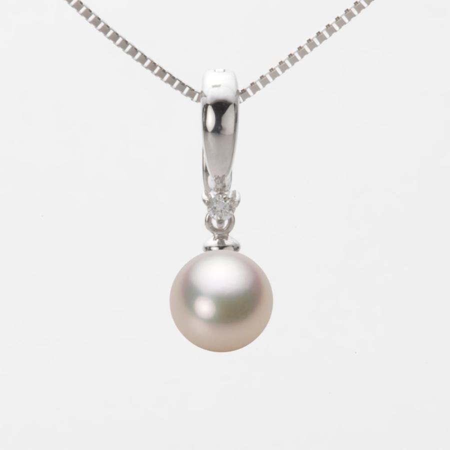 [ムーンレーベル 公式] パール ペンダント レディース 7.5mm アコヤ 真珠 ペンダント トップ K18WG ホワイトゴールド HA00075R11CG0334W0-T