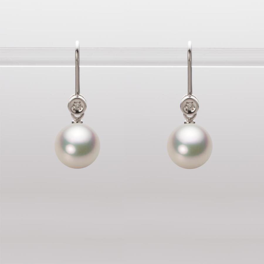 [ムーンレーベル 公式] パール アメリカンピアス レディース あこや真珠 7.5mm アコヤ 真珠 ピアス K18WG ホワイトゴールド HA00075R12CW0885W0