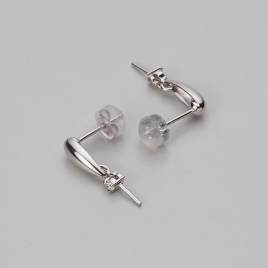 [ムーンレーベル 公式] パール ピアス レディース ぶら下がり あこや真珠 7.5mm アコヤ 真珠 ピアス K18WG ホワイトゴールド  HA00075R12WPN638DWの画像