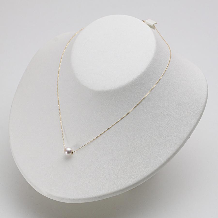 ムーンレーベル 公式] パール ネックレス 一粒 あこや真珠 7.5mm